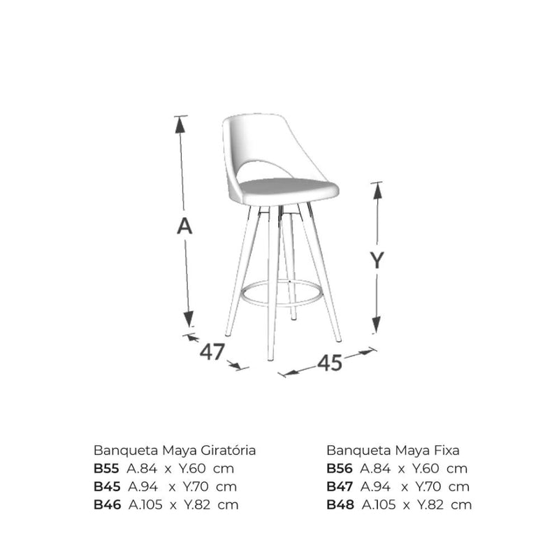 Banqueta Maya Giratória