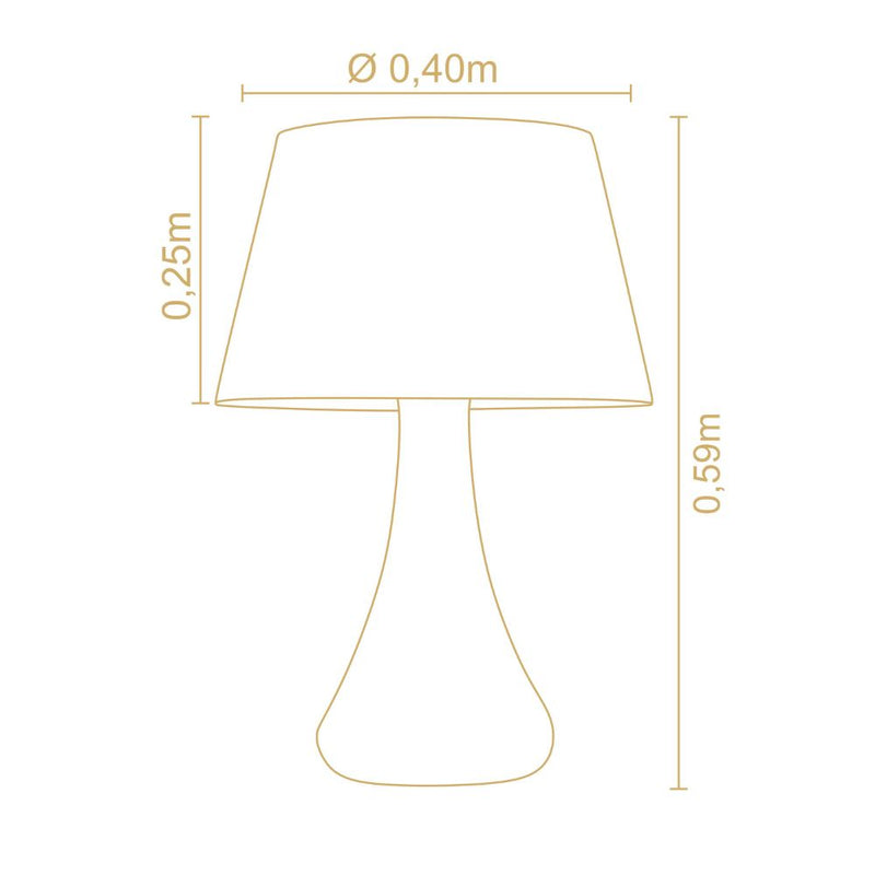 Abajur de Mesa Isa 76 cm Madelustre