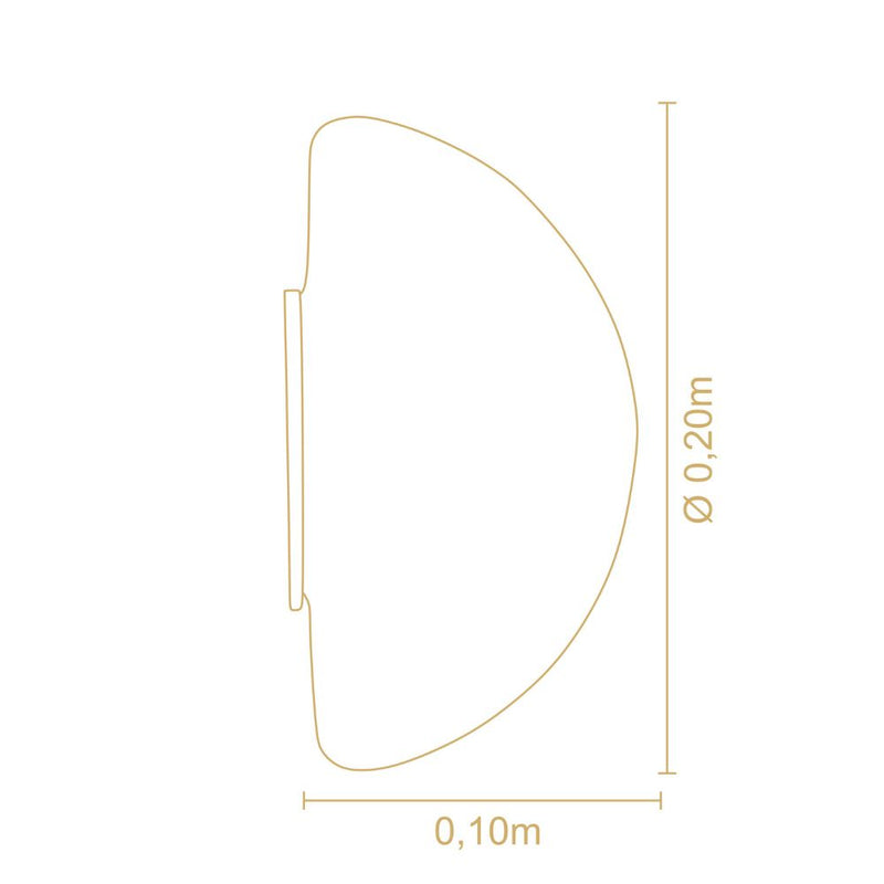 Arandela Cogumelo 20 cm Madelustre 3233