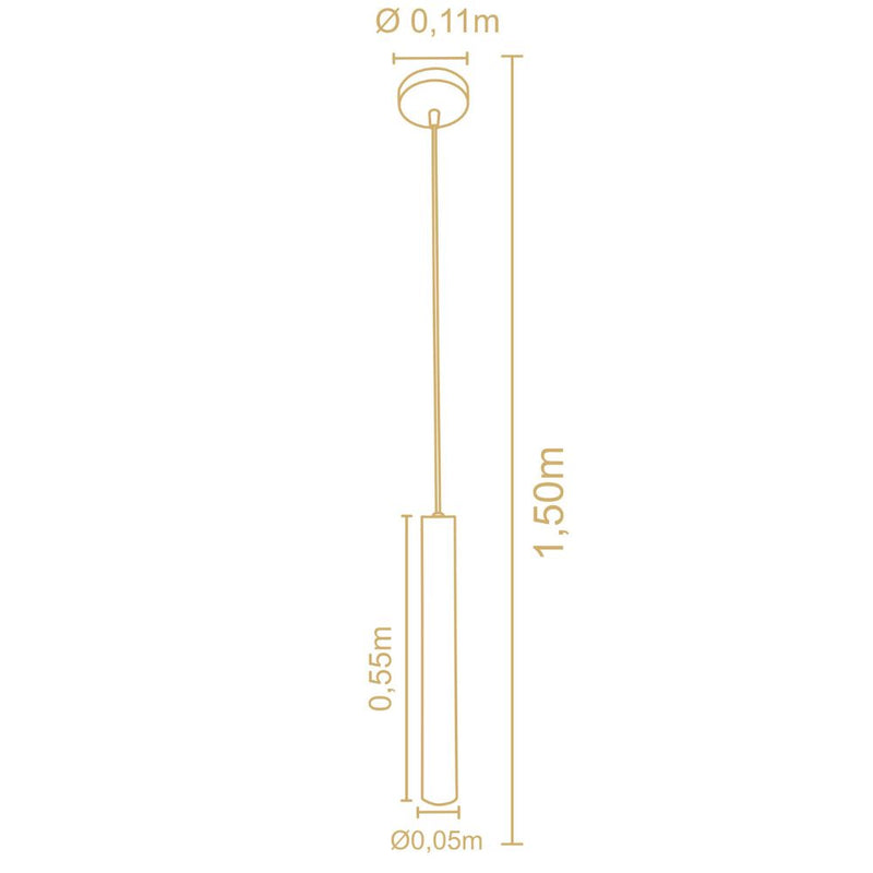 Pendente Legno Cilíndrico Madelustre