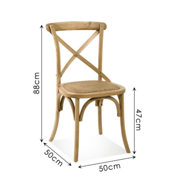 Cadeira Paris de Madeira de Carvalho Oak 2 Unidades