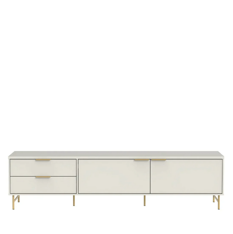 Rack Yves 220cm Off White com Dourado