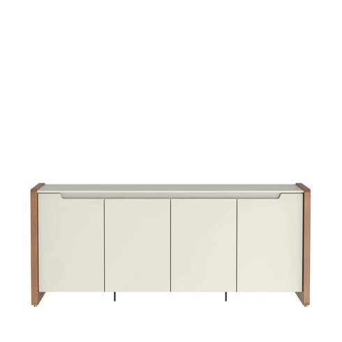 Buffet Bristol 189cm Off White Fosco com Natural