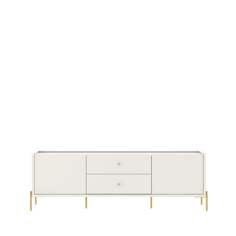 Rack Jasper 185cm Off White Fosco com Dourado